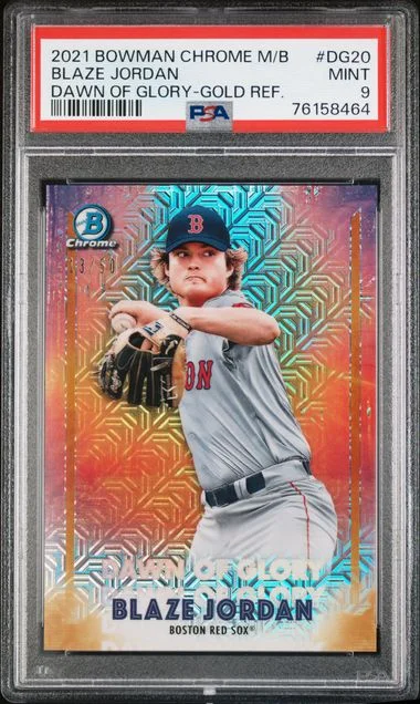 2021 Bowman Chrome Mega Box Blaze Jordan Dawn Of Glory #DG-20 card image