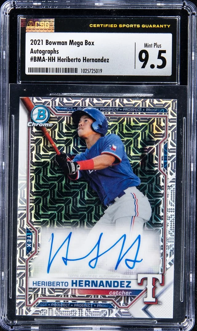 2021 Bowman Chrome Mega Box Heriberto Hernandez Autograph #BMA-HH card image