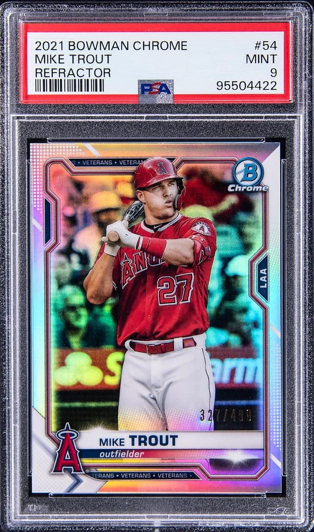 2021 Bowman Chrome Mike Trout Refractor #54 card image