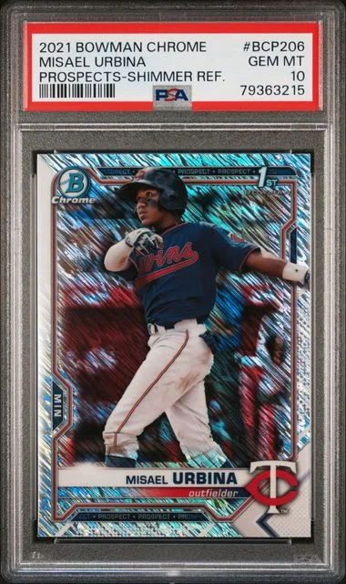 2021 Bowman Chrome Misael Urbina #BCP206 card image