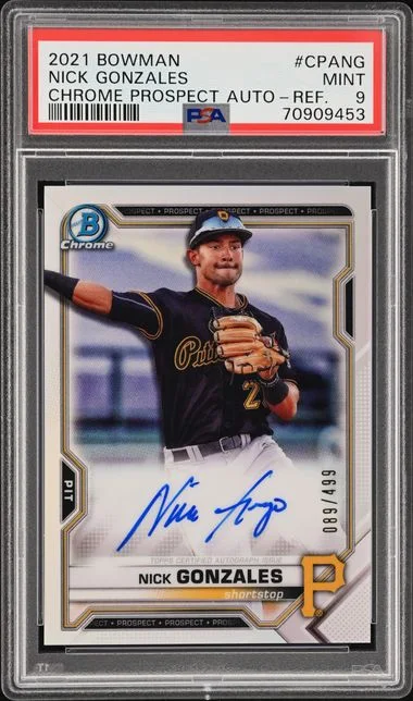 2021 Bowman Chrome Nick Gonzales Prospect Autographs Refractor #CPA-NG card image