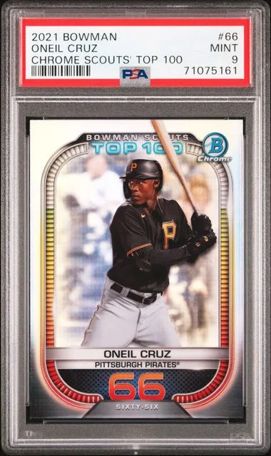 2021 Bowman Chrome Oneil Cruz Scouts' Top 100 #BTP-66 card image