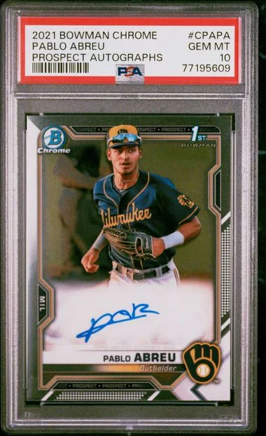 2021 Bowman Chrome Pablo Abreu Prospect Autographs #CPAPA card image