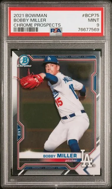 2021 Bowman Chrome Prospects Bobby Miller #BCP-75 card image