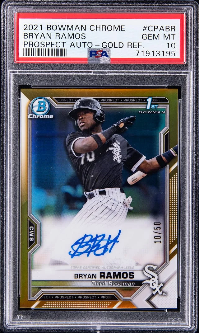 2021 Bowman Chrome Prospects Bryan Ramos Autograph Gold Refractor #CPABR card image