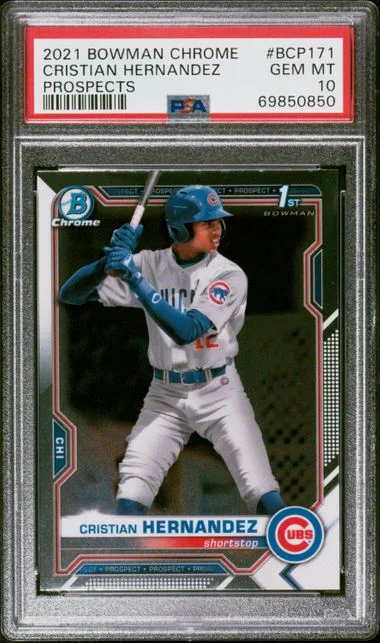 2021 Bowman Chrome Prospects Cristian Hernandez #BCP-171 card image