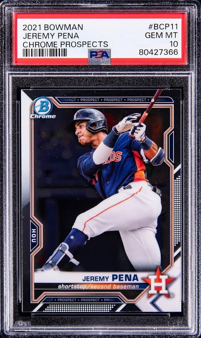 2021 Bowman Chrome Prospects Jeremy Pena #BCP-11 card image