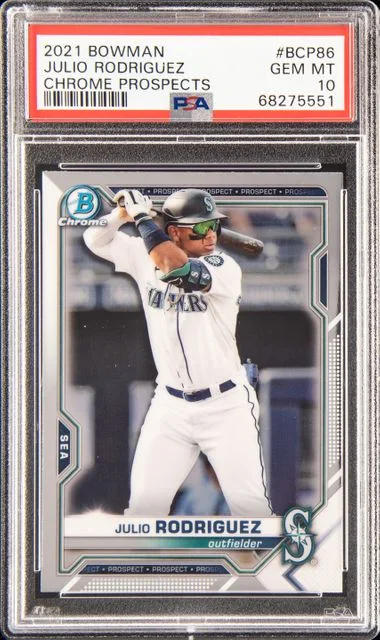 2021 Bowman Chrome Prospects Julio Rodriguez #BCP-86 card image