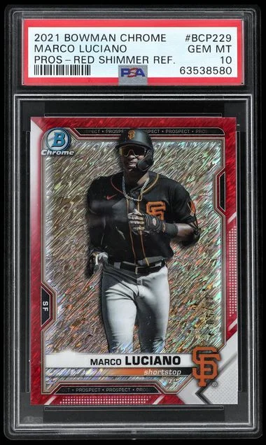 2021 Bowman Chrome Prospects Marco Luciano #BCP229 card image