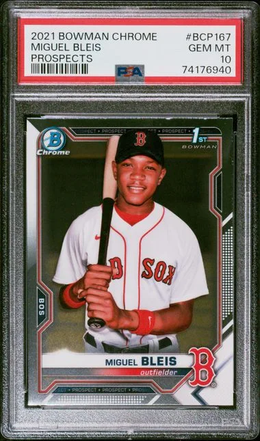 2021 Bowman Chrome Prospects Miguel Bleis #BCP-167 card image