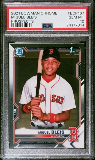2021 Bowman Chrome Prospects Miguel Bleis #BCP167 card image
