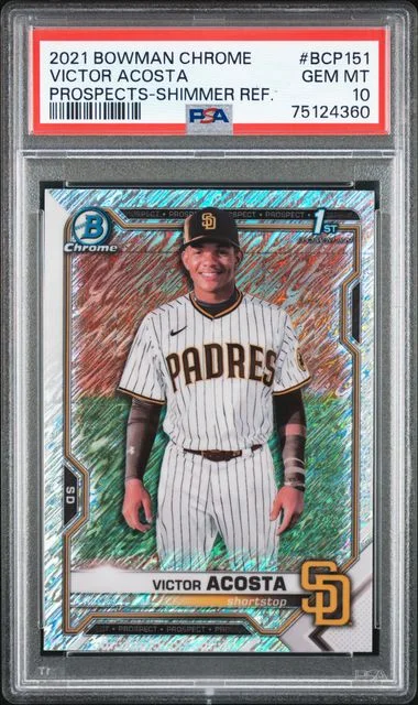 2021 Bowman Chrome Prospects Victor Acosta Shimmer Refractor #BCP-151 card image