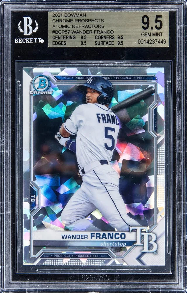 2021 Bowman Chrome Prospects Wander Frando Atomic Refractor #BCP-57 card image