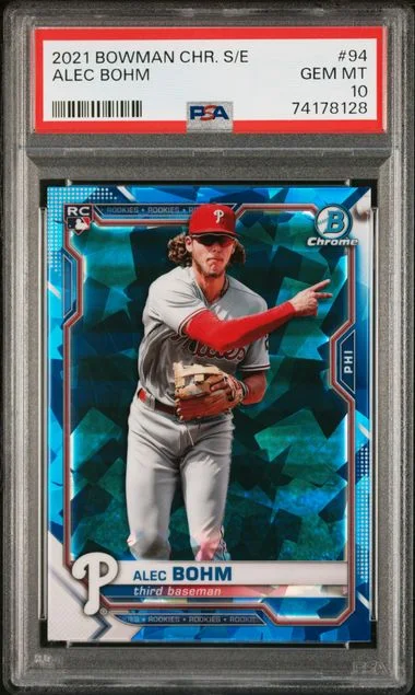2021 Bowman Chrome Sapphire Alec Bohm Edition #94 card image