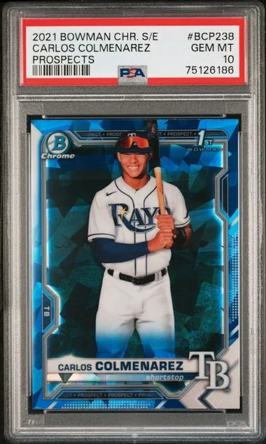 2021 Bowman Chrome Sapphire Carlos Colmenarez Edition Prospects #BCP-238 card image