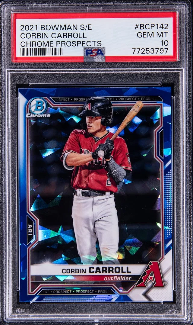 2021 Bowman Chrome Sapphire Corbin Carroll Edition Prospects #BCP142 card image