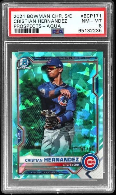 2021 Bowman Chrome Sapphire Cristian Hernandez Edition Prospects Aqua #BCP-171 card image