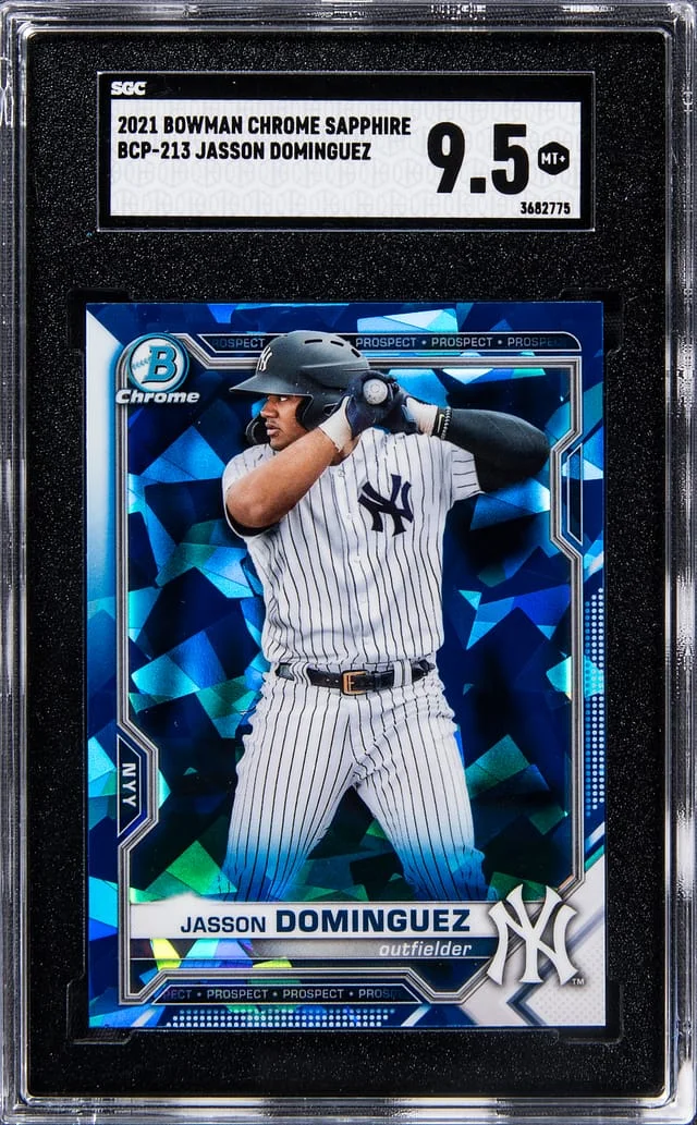 2021 Bowman Chrome Sapphire Jasson Dominguez #BCP-213 card image