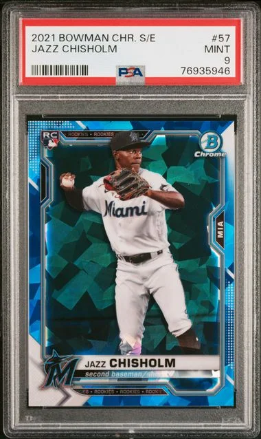 2021 Bowman Chrome Sapphire Jazz Chisholm Edition #57 card image