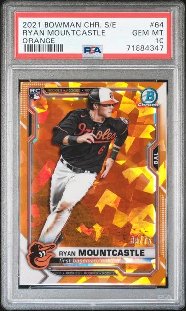 2021 Bowman Chrome Sapphire Ryan Mountcastle Edition Orange #64 card image