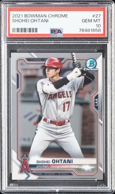 2021 Bowman Chrome Shohei Ohtani #27 card image