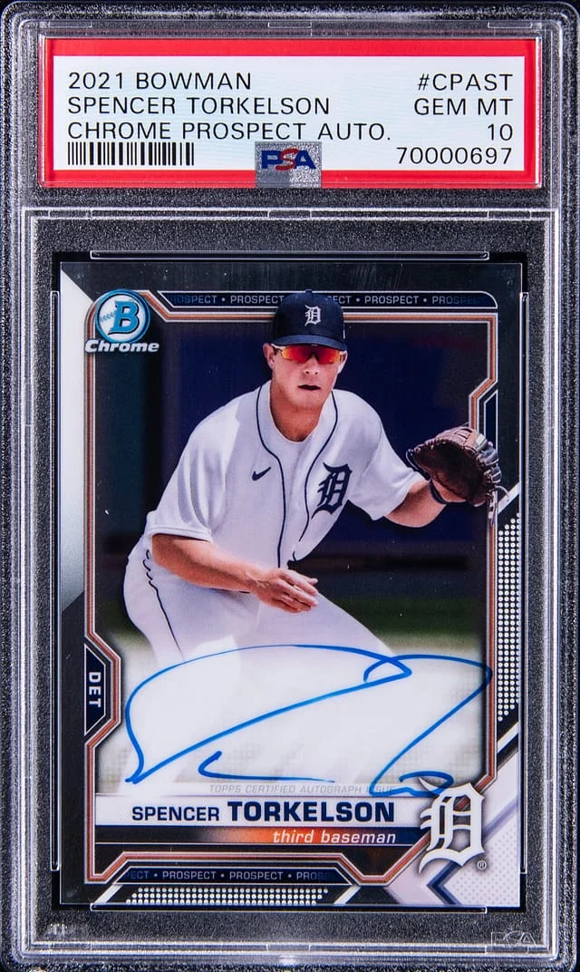 2021 Bowman Chrome Spencer Torkelson Prospect Autograph #CPAST card image