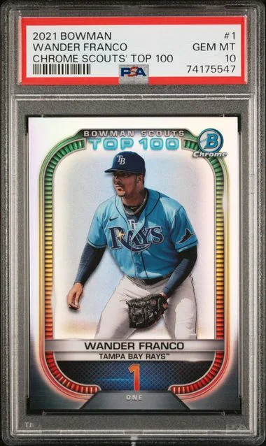 2021 Bowman Chrome Wander Franco Scouts' Top 100 #1 card image