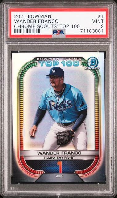 2021 Bowman Chrome Wander Franco Scouts' Top 100 #BTP-1 card image