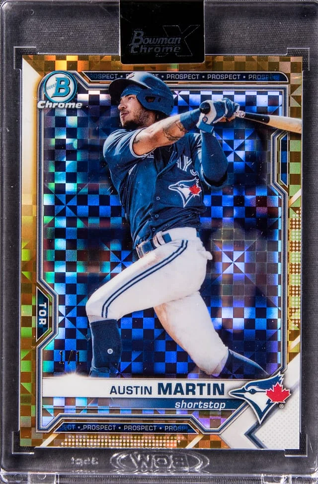 2021 Bowman Chrome X Austin Martin - Topps Encased #BCP-245 card image