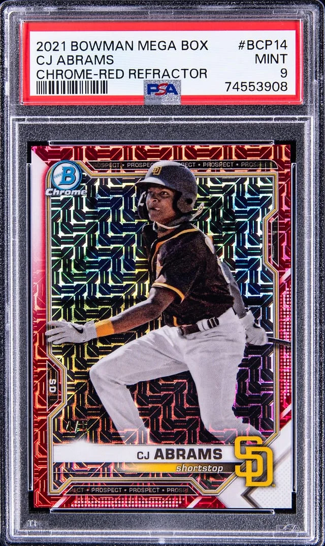 2021 Bowman CJ Abrams Mega Box Chrome Red Refractor #BCP-14 card image