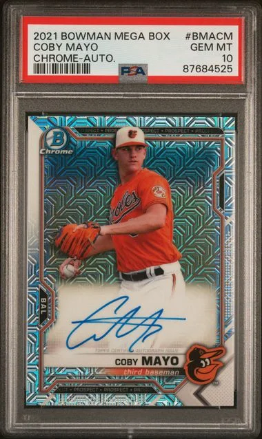 2021 Bowman Coby Mayo Mega Box Chrome Autographs #BMA-CM card image