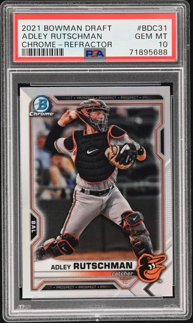 2021 Bowman Draft Adley Rutschman Chrome Refractor #BDC-31 card image