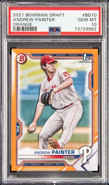 2021 Bowman Draft Andrew Painter Orange #BD10 card image