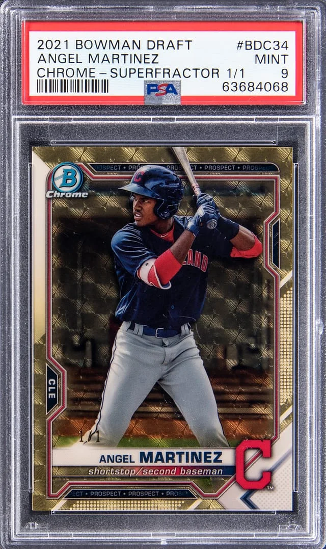 2021 Bowman Draft Angel Martinez Chrome SuperFractor #BDC-34 card image