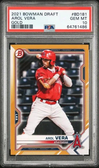 2021 Bowman Draft Arol Vera #BD181 card image