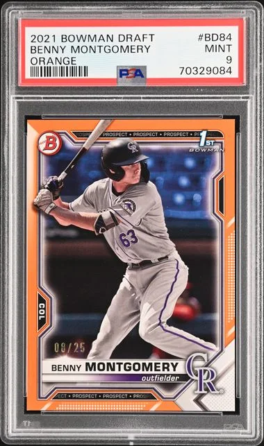 2021 Bowman Draft Benny Montgomery Orange #BD84 card image