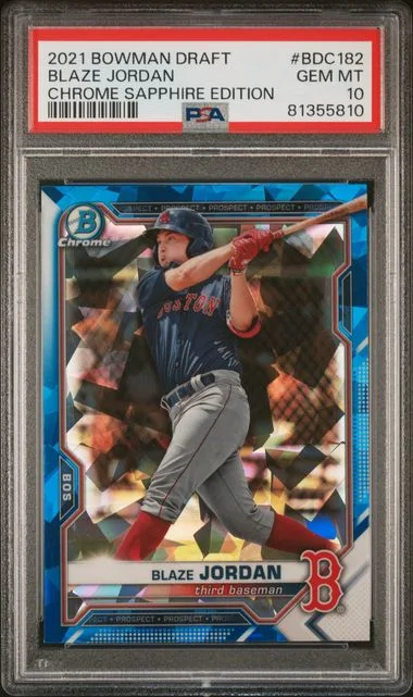 2021 Bowman Draft Blaze Jordan Chrome Sapphire Edition #BDC182 card image