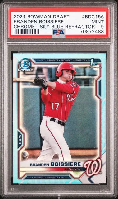 2021 Bowman Draft Branden Boissiere Chrome Sky Blue Refractor #BDC-156 card image