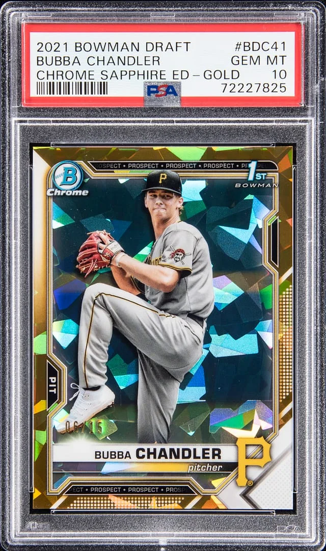 2021 Bowman Draft Bubba Chandler Chrome Sapphire Edition Gold #BDC-41 card image