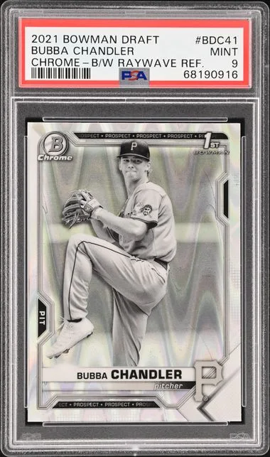 2021 Bowman Draft Bubba Chandler Chrome-Black & White Raywave Refractor #BDC41 card image