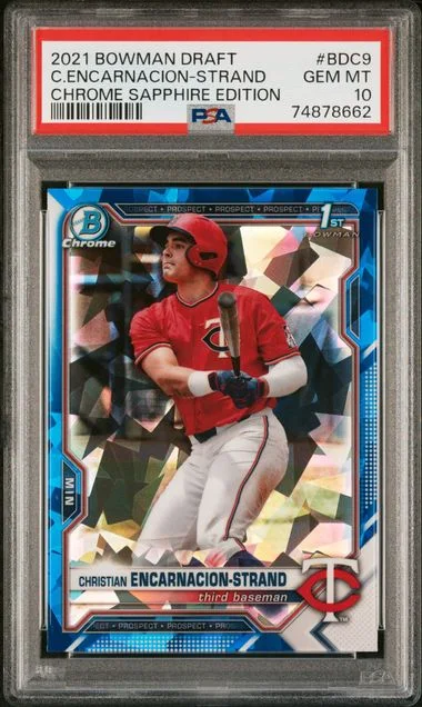 2021 Bowman Draft Christian Encarnacion-Strand Chrome Sapphire Edition #BDC-9 card image