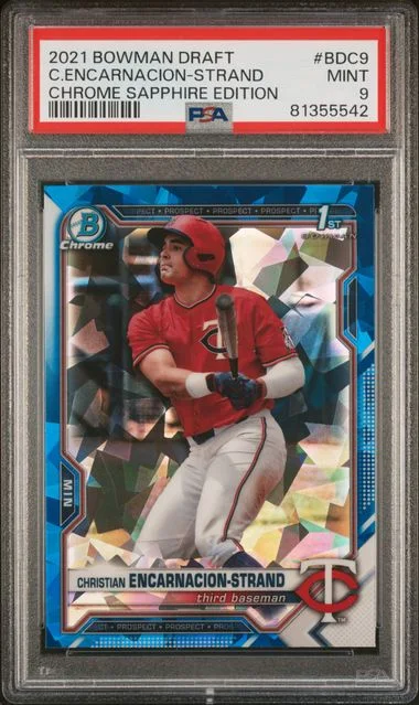 2021 Bowman Draft Christian Encarnacion-Strand Chrome Sapphire Edition #Bdc9 card image