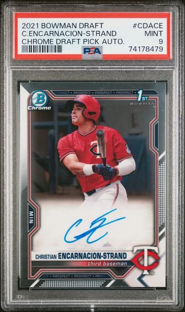 2021 Bowman Draft Christian Encarnacion-Strand Chrome Draft Pick Autographs #CDACE card image