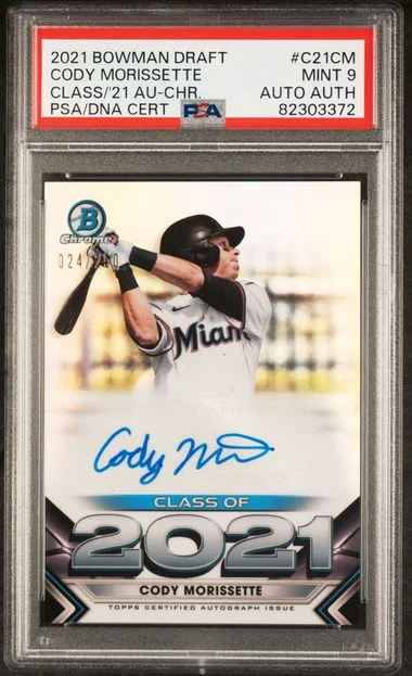 2021 Bowman Draft Cody Morissette Class Of 2021 Autographs Chrome #C21CM card image
