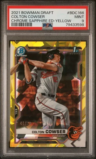 2021 Bowman Draft Colton Cowser Chrome Sapphire Edition #Bdc166 card image