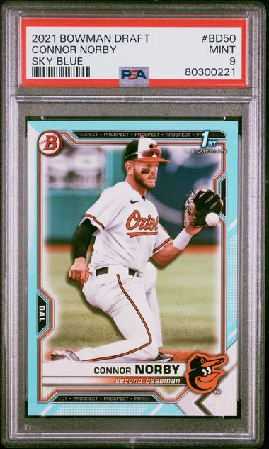 2021 Bowman Draft Connor Norby Sky Blue #BD50 card image