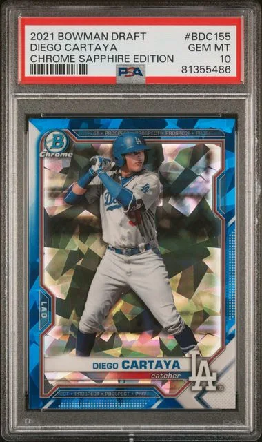 2021 Bowman Draft Diego Cartaya Chrome Sapphire Edition #BDC155 card image