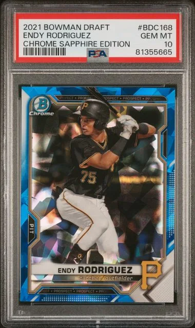 2021 Bowman Draft Endy Rodriguez Chrome Sapphire Edition #BDC168 card image