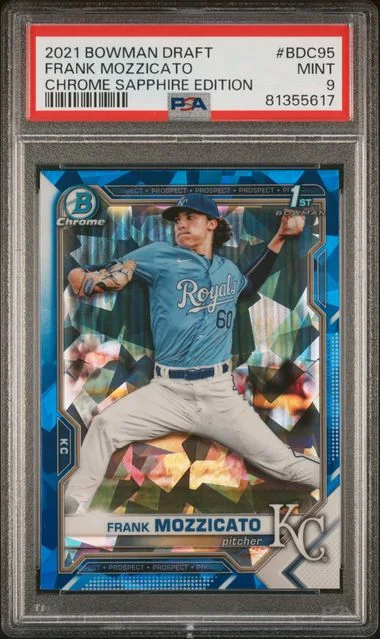 2021 Bowman Draft Frank Mozzicato Chrome Sapphire Edition #Bdc95 card image
