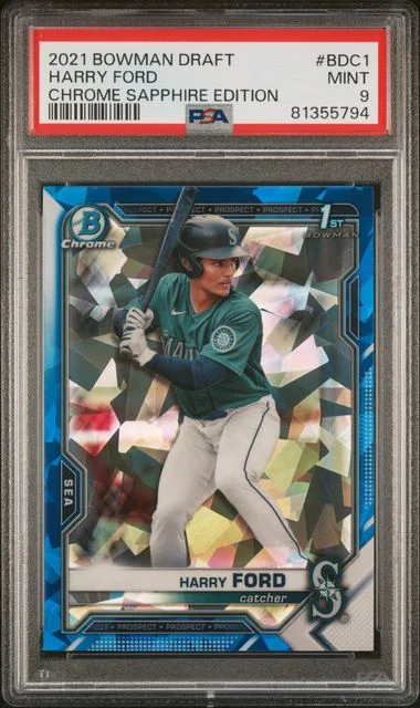 2021 Bowman Draft Harry Ford Chrome Sapphire Edition #Bdc1 card image